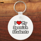 Porte-clés J'Aime Mes Étudiants Espagnols (Recto)