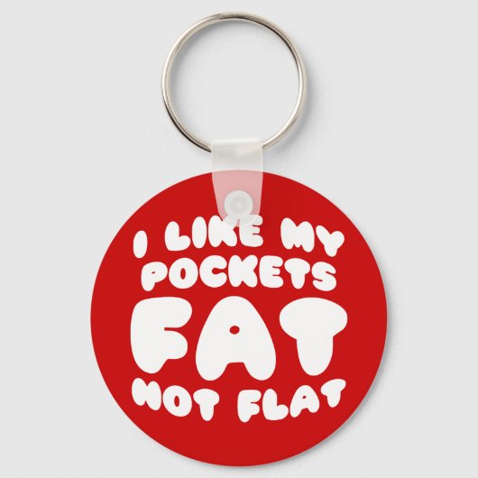 Porte-clés J'Aime Mes Poches Gras Pas Plat (Recto)