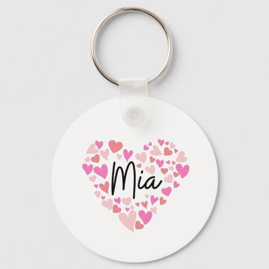Porte-clés J'aime Mia (Recto)