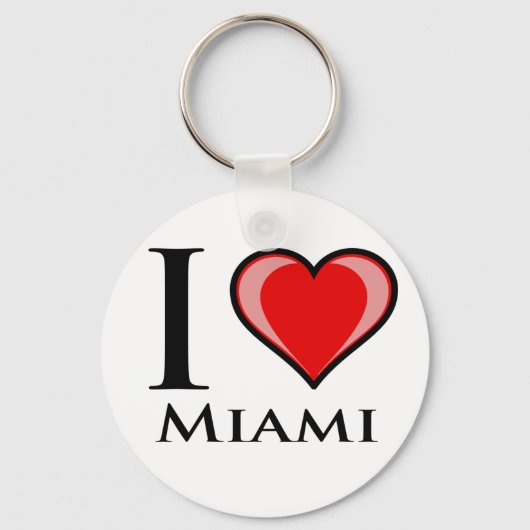 Porte-clés J'aime Miami (Recto)