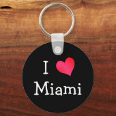 Porte-clés J'aime Miami Pink Heart (Recto)