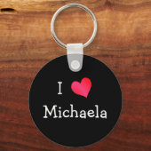 Porte-clés J'aime Michaela (Recto)