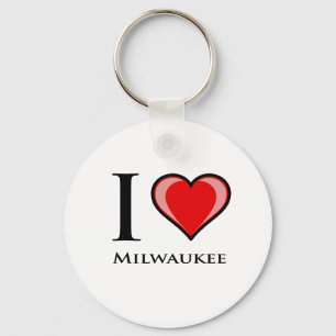Porte-clés J'aime Milwaukee