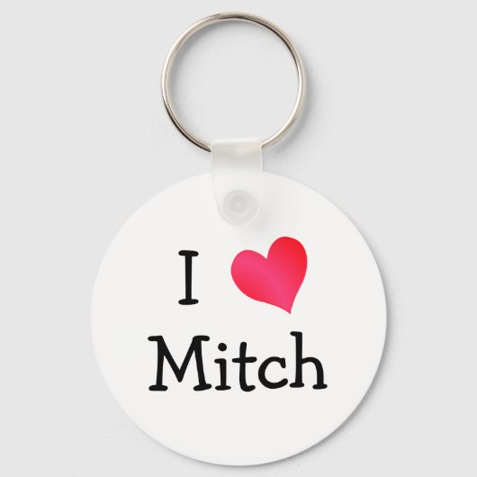 Porte-clés J'aime Mitch (Recto)