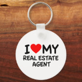 Porte-clés J'aime mon agent immobilier (Recto)