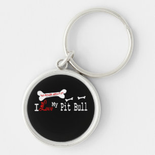 Porte-clés J'Aime Mon American Pit Bull Terrier Chien