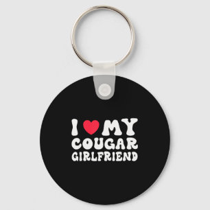 Porte-clés J'aime mon amie couguar coeur petite amie drôle di