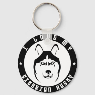 Porte-clés J'AIME MON animal familier de race de chien de