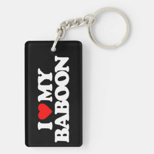PORTE-CLÉS J'AIME MON BABOUIN