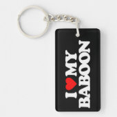 PORTE-CLÉS J'AIME MON BABOUIN (Devant)