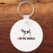 Porte-clés J'aime mon Beagle (Recto)