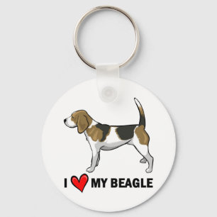 Porte-clés J'aime mon Beagle