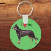 Porte-clés J'aime mon Beauceron (Recto)