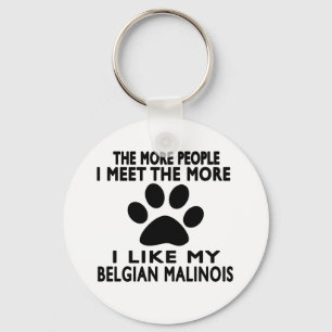 Porte-clés J'aime mon Belge Malinois.