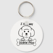 Porte-clés J'Aime Mon Bichon Frise (Recto)