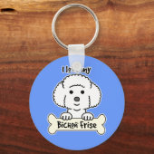 Porte-clés J'Aime Mon Bichon Frise (Recto)