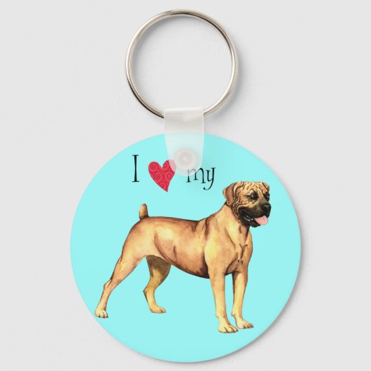Porte-clés J'aime mon boerboel (Recto)
