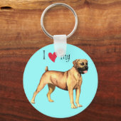 Porte-clés J'aime mon boerboel (Recto)