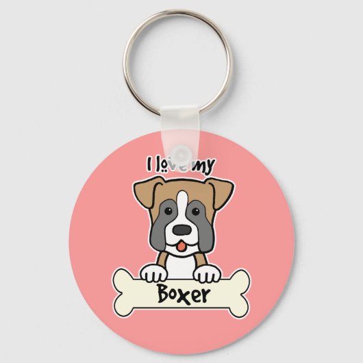 Porte-clés J'Aime Mon Boxer (Recto)
