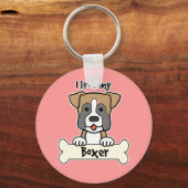 Porte-clés J'Aime Mon Boxer (Recto)