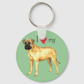 Porte-clés J'aime mon Bullmastiff (Recto)