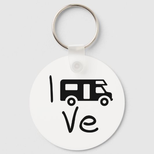 Porte-clés J'aime mon camper. J'aime mon camper. Vacances (Recto)