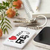 Porte-clés J'aime mon camper. J'aime mon camper. Vacances (Devant droit)