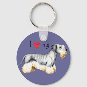 Porte-clés J'aime mon Cesky Terrier