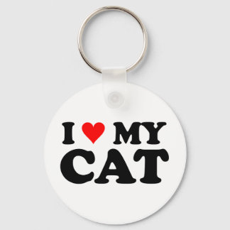 Porte-clés J'aime mon chat