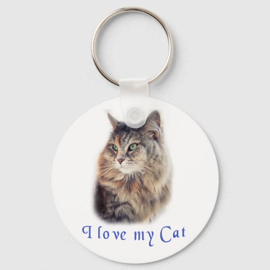 Porte-clés J'aime mon chat (Recto)