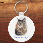 Porte-clés J'aime mon chat (Recto)