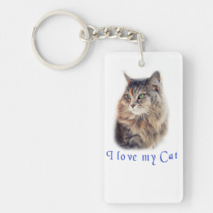 Porte-clés J'aime mon chat