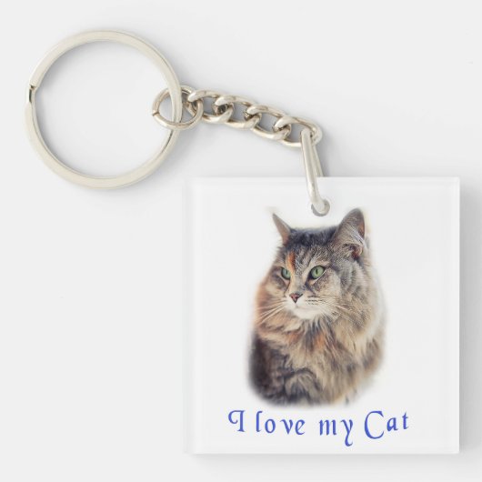 Porte-clés J'aime mon chat (Devant)