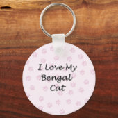 Porte-clés J'Aime Mon Chat Du Bengale (Recto)