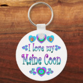 Porte-clés J'Aime Mon Chat Maine Coon (Recto)