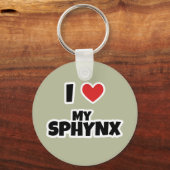 Porte-clés J'aime mon chat Sphynx (Recto)