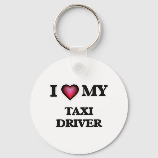 Porte-clés J'aime mon chauffeur de taxi (Recto)