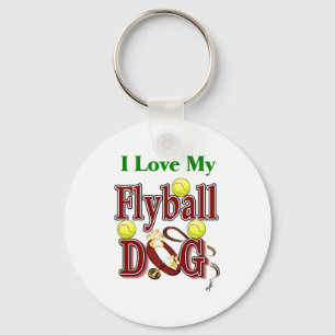 Porte-clés J'aime mon chien de volyball