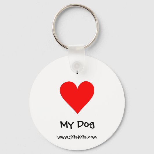 Porte-clés J'aime mon chien Porte - clé (Recto)