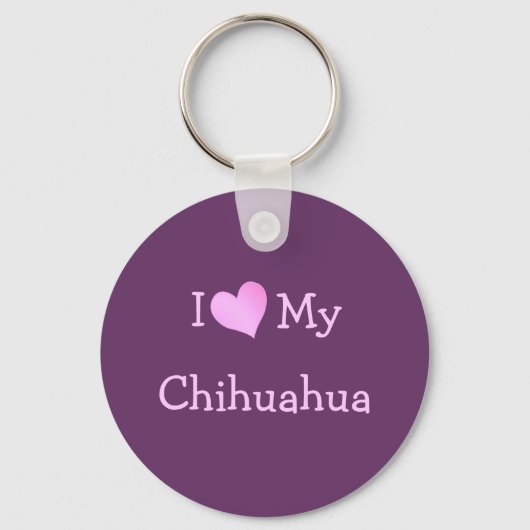 Porte-clés J'Aime Mon Chihuahua (Recto)
