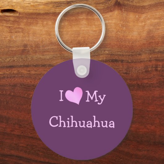 Porte-clés J'Aime Mon Chihuahua (Recto)