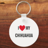 Porte-clés J'Aime Mon Chihuahua (Recto)