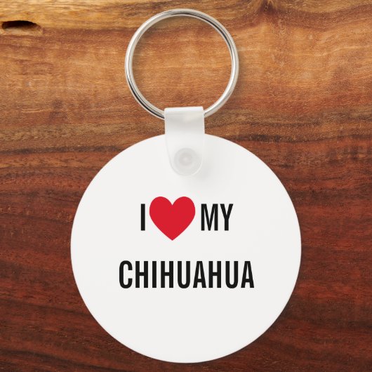 Porte-clés J'Aime Mon Chihuahua (Recto)