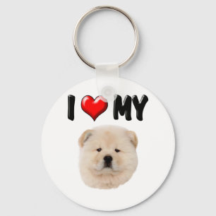 Porte-clés J'Aime Mon Chow Chow