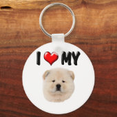 Porte-clés J'Aime Mon Chow Chow (Recto)