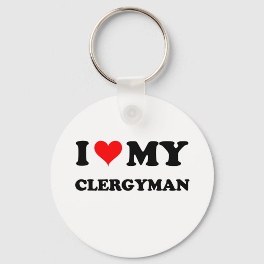 Porte-clés J'Aime Mon Clergyman (Recto)