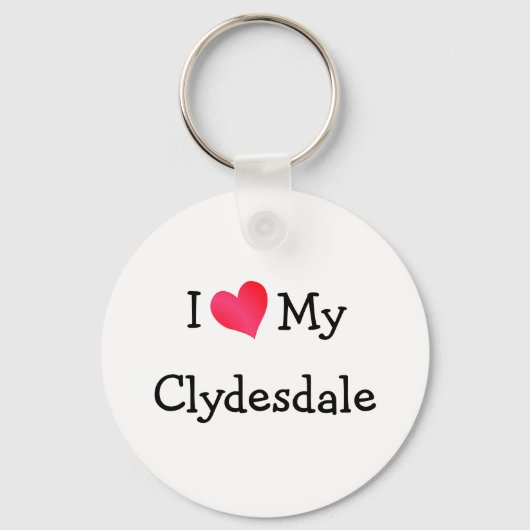 Porte-clés J'Aime Mon Clydesdale (Recto)