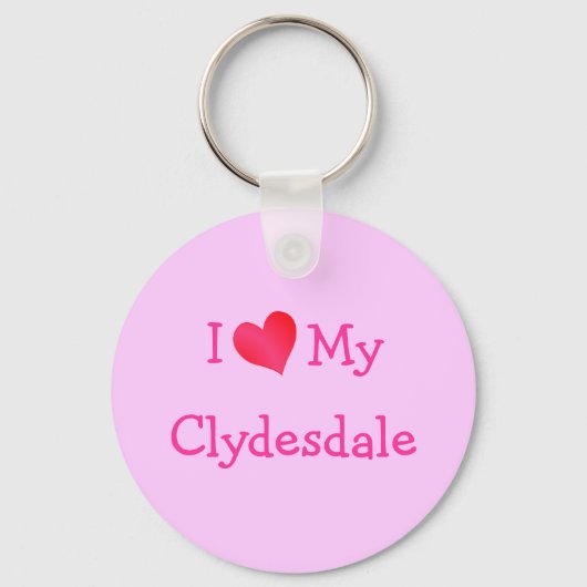Porte-clés J'Aime Mon Clydesdale (Recto)