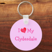Porte-clés J'Aime Mon Clydesdale (Recto)