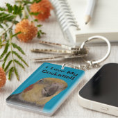 Porte-clés J'aime mon Cockatiel ! Oiseau (Devant droit)